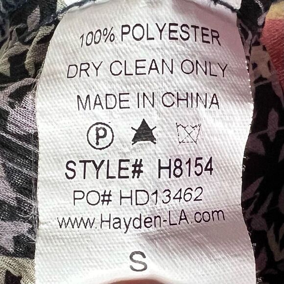 Hayden Los Angeles Sheer Peasant Wheat Pattern Blouse - Picture 9 of 9